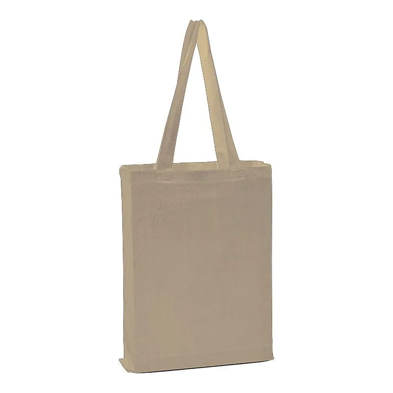 100% Cotton Sheeting Large Tote. Economy Tote with mini gusset