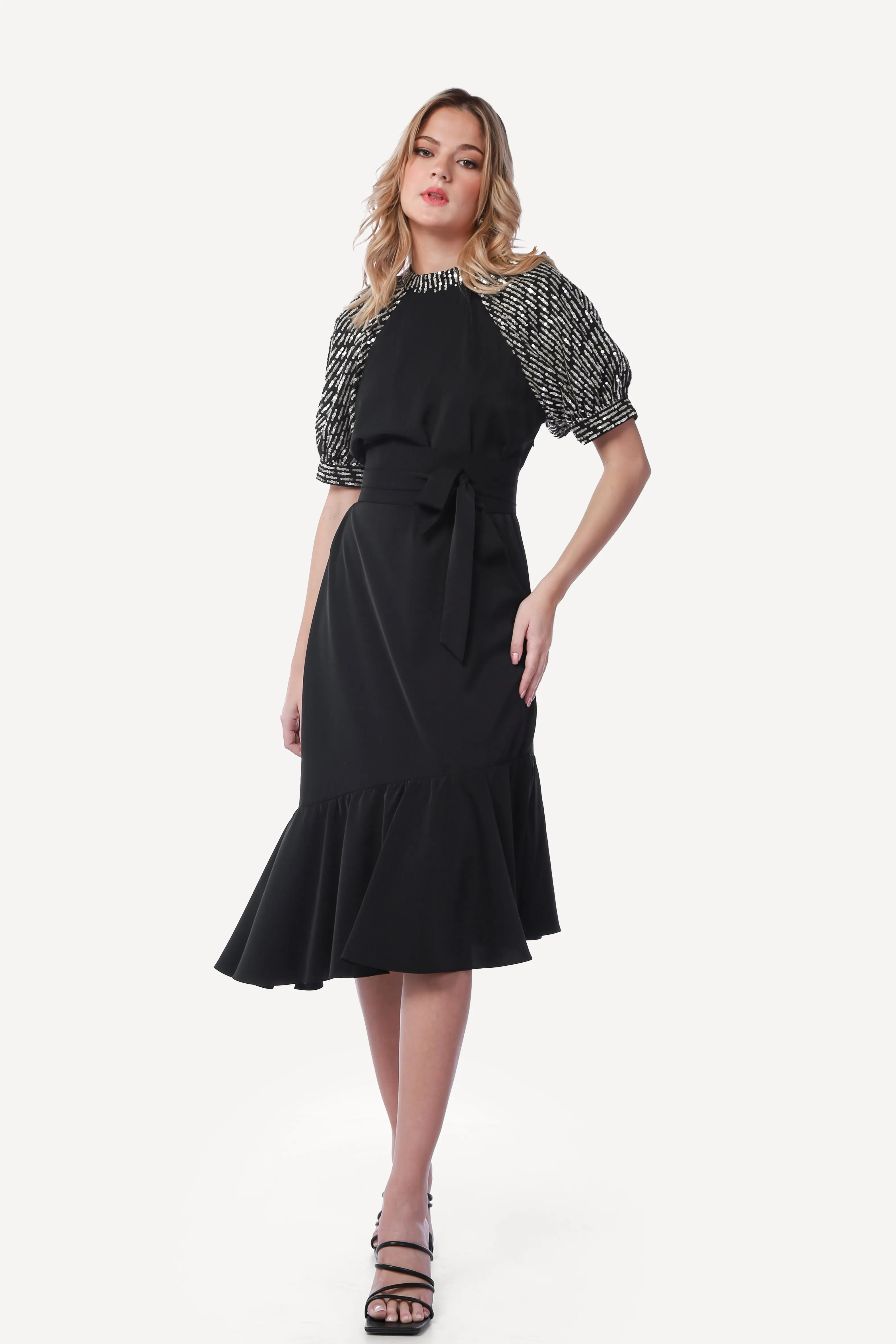 2306003- Puff Sleeve Dress