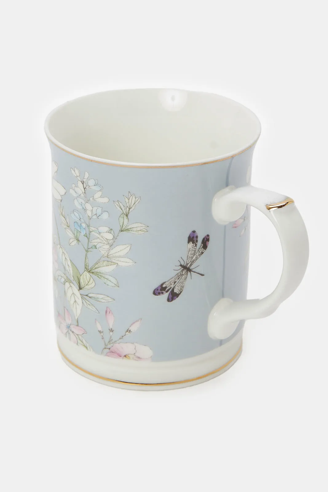 Blue Floral Print  Mug (14Oz)