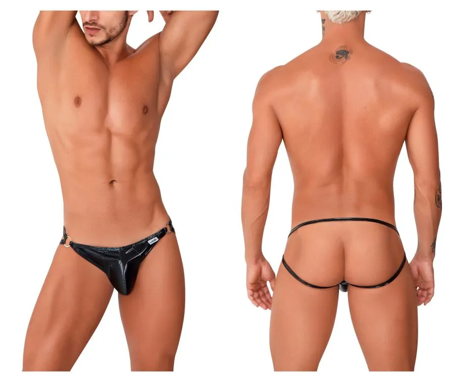 CandyMan 99741 Gloss Jockstrap Black