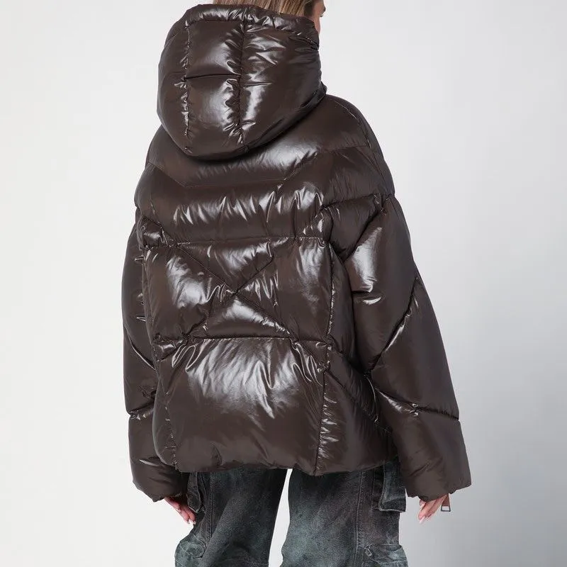 CHOCOLATE KHRIS ICONIC DOWN JACKET