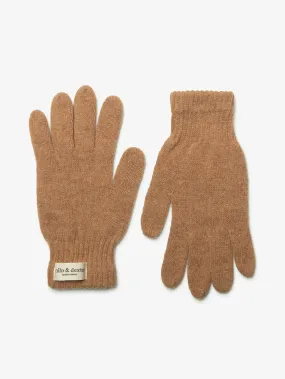 Classic Merino Gloves in Light Brown