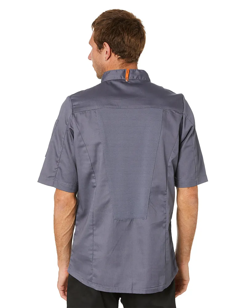 Mesh Air Pro SS Chefs Jacket - Grey