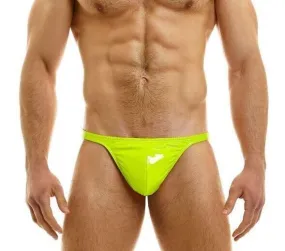 MODUS VIVENDI Viral Vinyl Thongs with Roomy Pouch Shiny Neon Yellow 08016 B77A