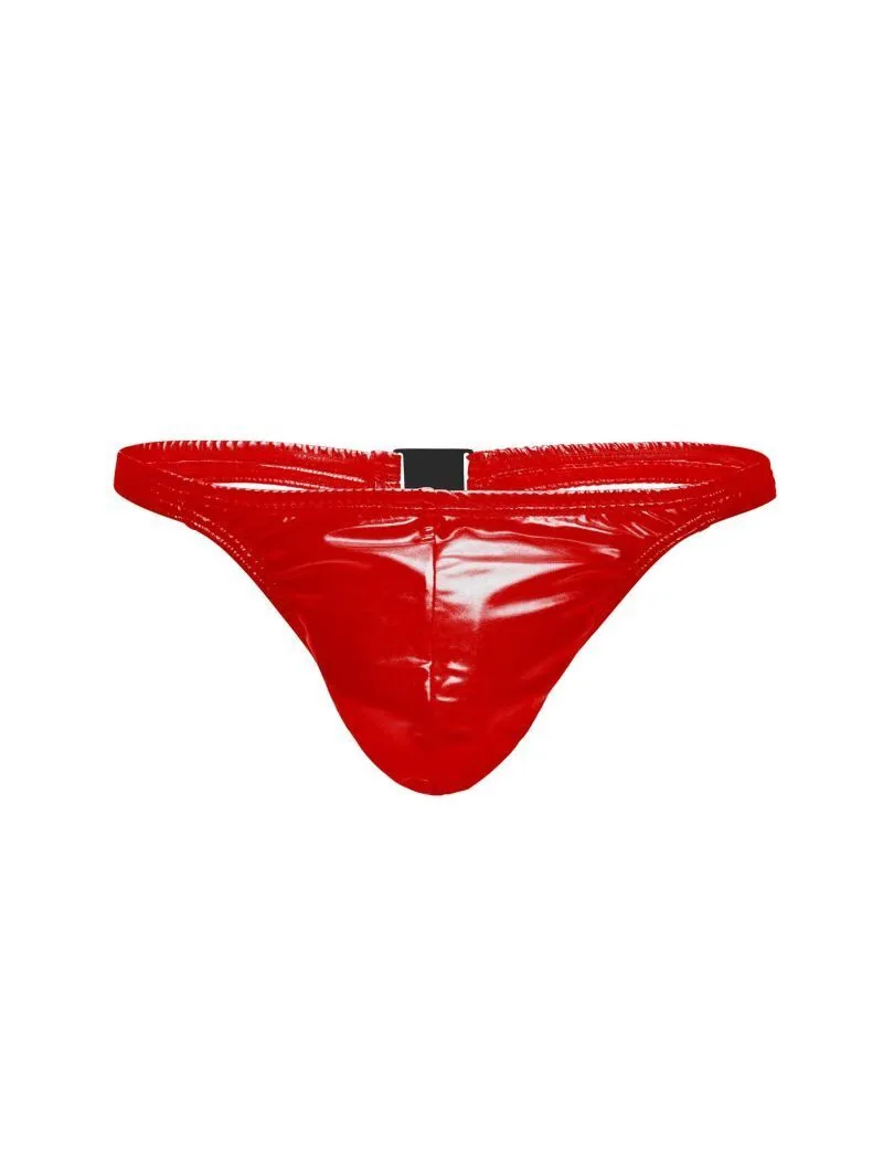 MODUS VIVENDI Viral Vinyl Thongs With Roomy Pouch Shiny Red 08016 B60