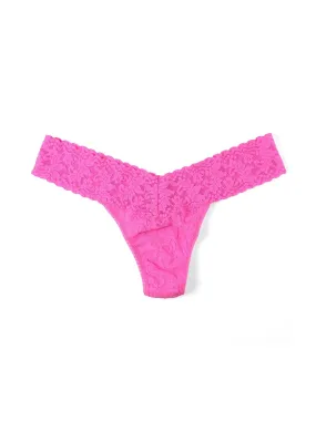 Petite Size Signature Lace Low Rise Thong So Lindsi Pink Sale