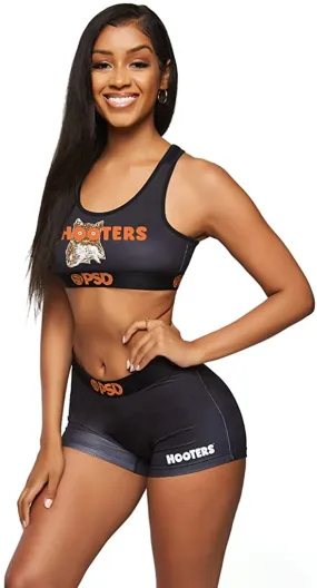 PSD Underwear Women's Athletic Fit Sports Bra - Black/Hooters Uniform