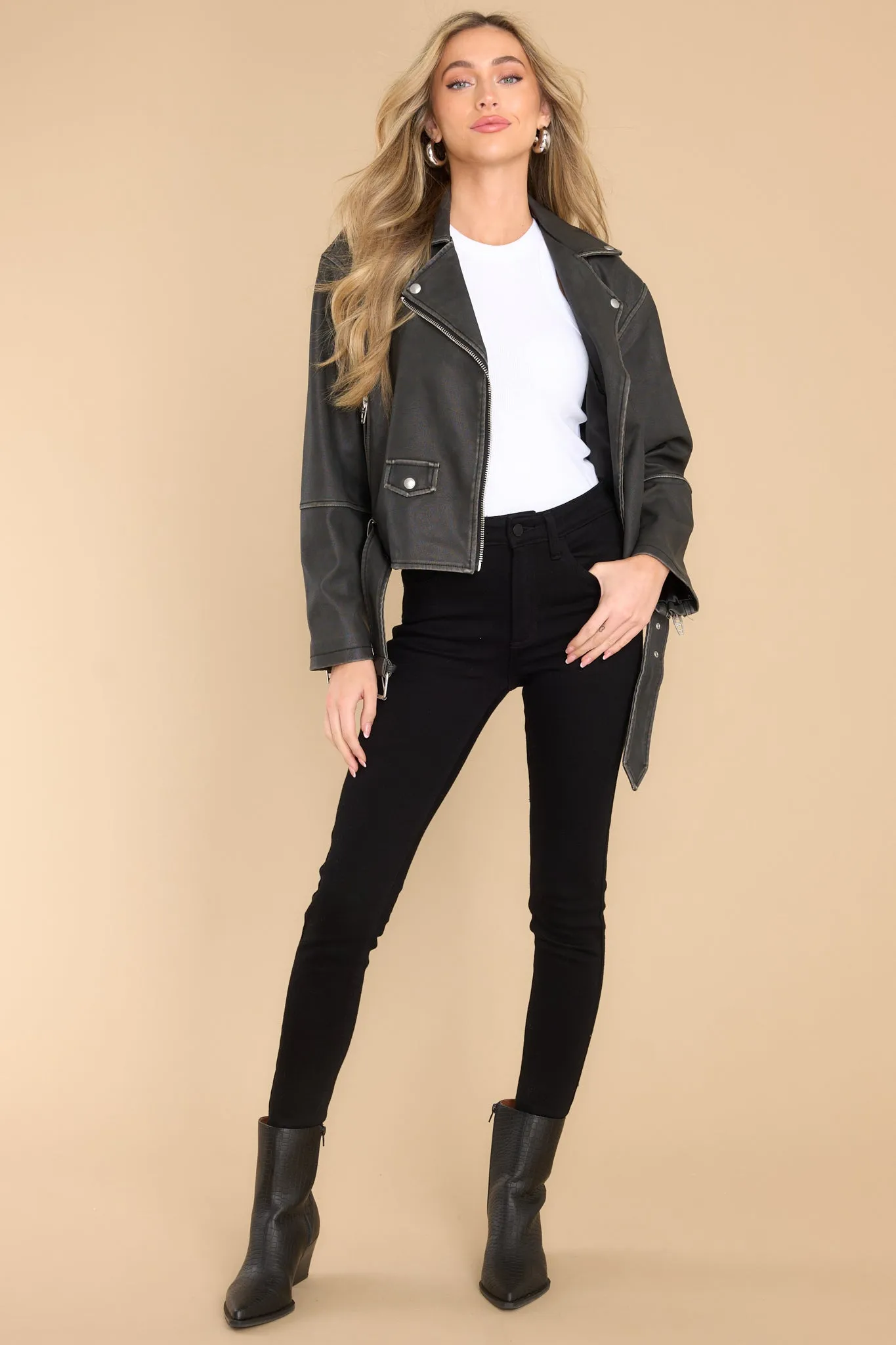 Ride Off A List Faux Leather Jacket