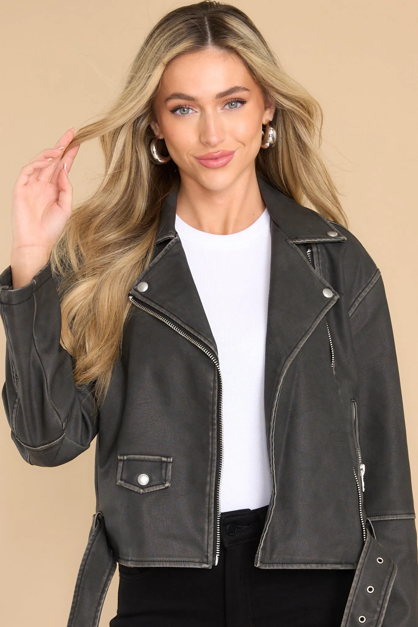 Ride Off A List Faux Leather Jacket