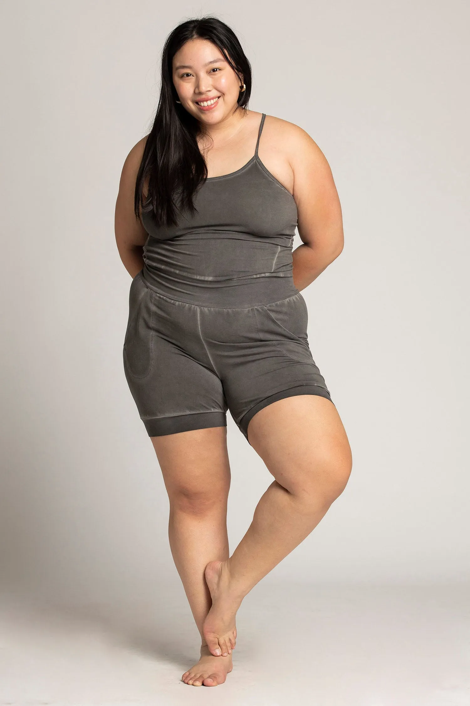 Stonewash Short Yoga Jumpsuit