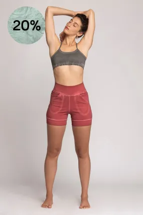 Stonewash Slouchy Yoga Shorts